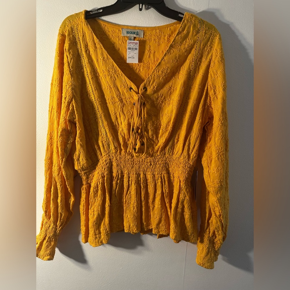 Women's Yellow Top size large